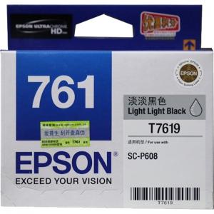 爱普生（EPSON）T7619墨盒 淡淡黑色 (适用P608机器)